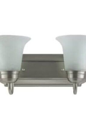 Sunlite LED Wall Sconce (45430) 2 Light - 60 watt - 120 volt - Brushed Nickel